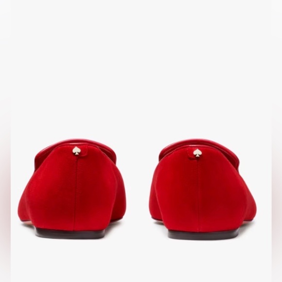 RARE Kate Spade Suede Red Rose Flats - Picture 3 of 6